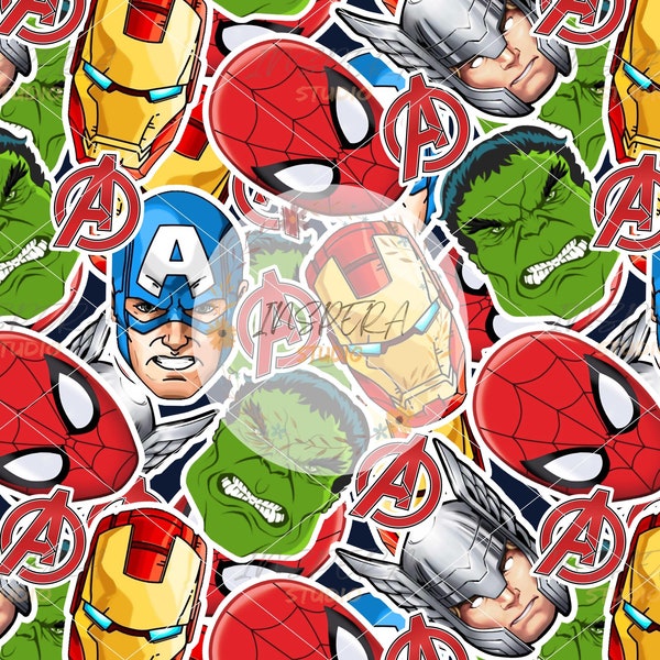 DIGITAL Superhero seamless pattern file, instant download.