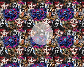 Horror Movie Seamless File, Digital Download, Digital Paper, Scary ...