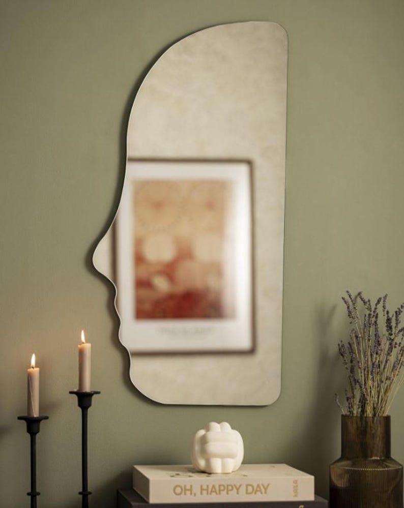 Wavy Wall Mirror, Asymmetrical Modern Decor - Etsy