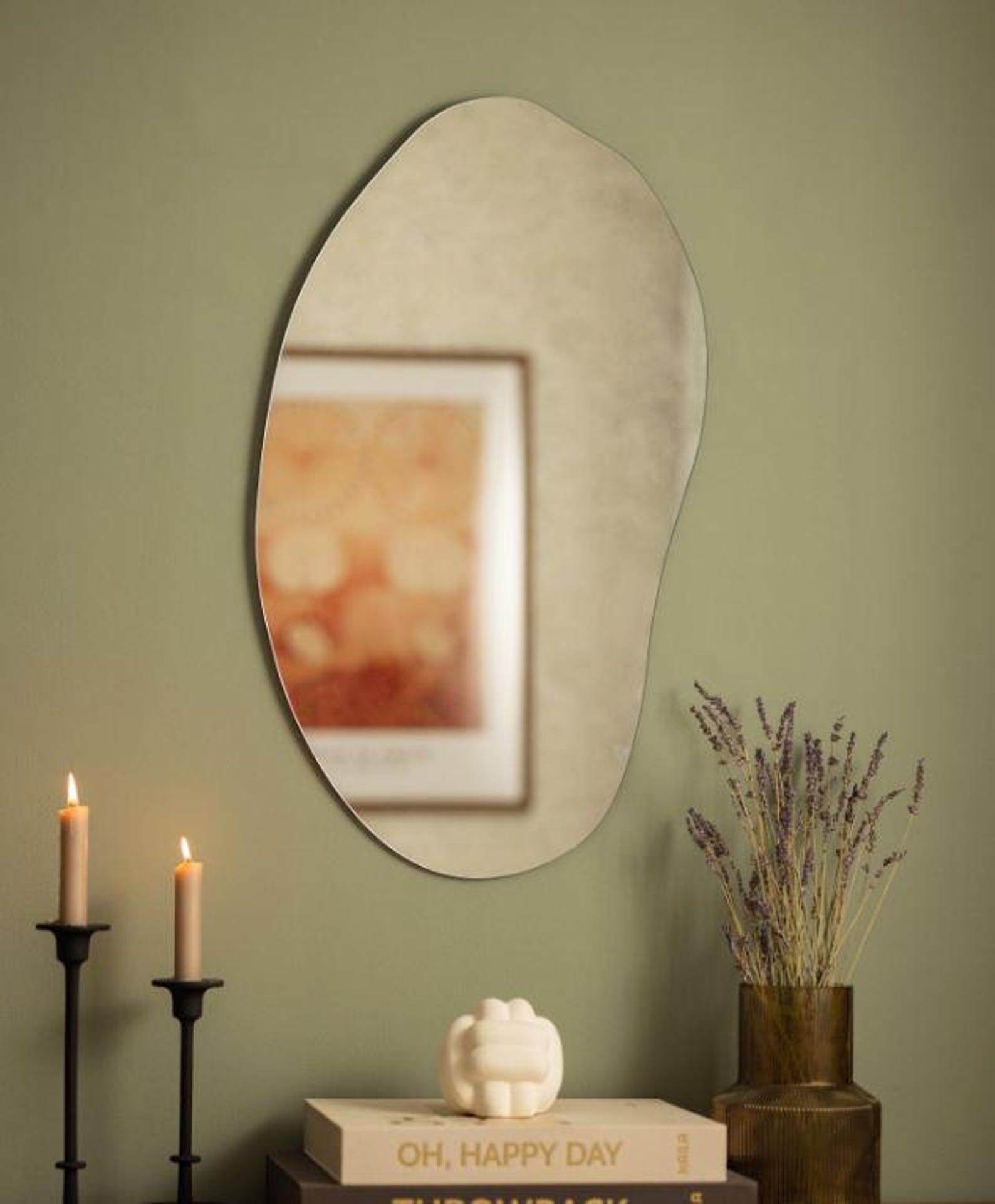 Wavy Wall Mirror, Asymmetrical Modern Decor - Etsy
