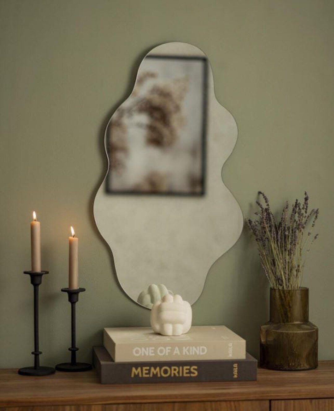 Wavy Asymmetrical Wall Mirror, Irregular Modern Decor - Etsy