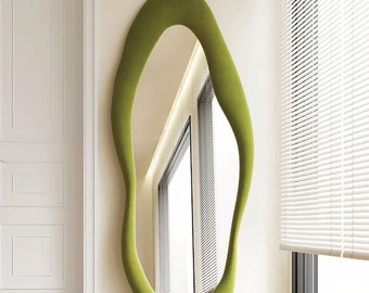 Wavy Floor Mirror, Wavy Full Lenght Mirror, Curvy Abstract Mirror, Full Body Mirror, Irregular Asymmetrical Floor Mirror, Mirror Home Decor