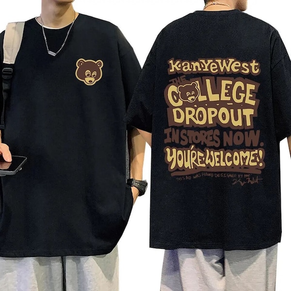 Kanye West Oversized T Shirt College Dropout T Shirt Men Women Relaxed Fit Music Tee