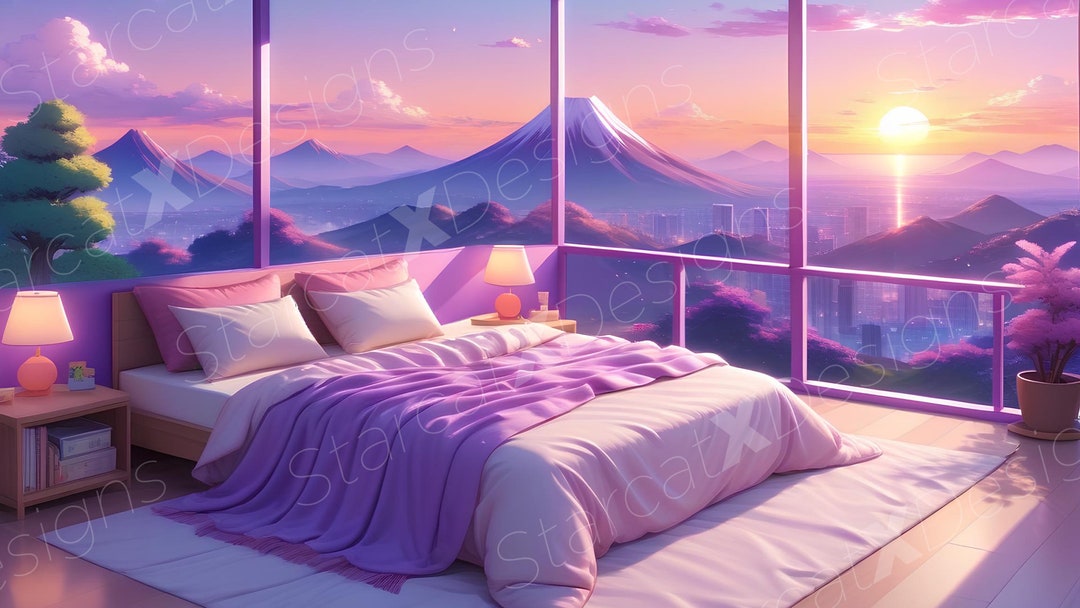 Purple Bedroom - Static Background | Wallpapers | Stream Overlay ...