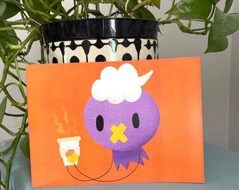 Drifloon Art Print, Gaming Decor, Ghost Type