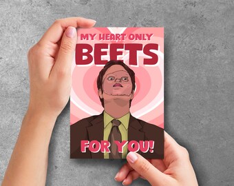 Dwight Schrute / Valentines Day Card / The Office Card / Funny Valentine's / Boyfriend / Girlfriend / Husband / Wife / Anniversary