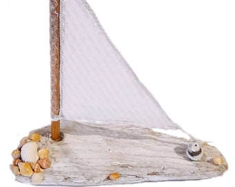Handmade wooden Boat, Seawood, Seashells, Lace, Rope, Handmade, Boat, Wooden boat, Home decor, Housewarming gift, Gifts, Unique find
