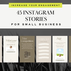 Peut inclure: Ensemble de six mod&egrave;les d'histoires Instagram pour les petites entreprises. Les mod&egrave;les sont con&ccedil;us pour augmenter l'engagement et comprennent des invites telles que "Remplissez les blancs", "Quelle est votre [id&eacute;e de niche] pr&eacute;f&eacute;r&eacute;e ?", "Mini concours", "5 conseils pour [li&eacute; &agrave; la niche]", "Aidez-moi" et "Envoyez-moi un num&eacute;ro".