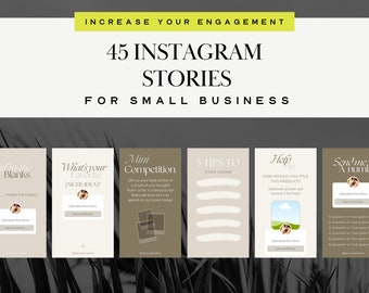 Instagram stories templates for small business: content ideas for engagement, IG Story Templates, Canva pack, Grow Instagram followers