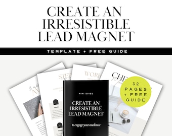 Lead Magnet Template: Lead Magnet ideas, freebie template, checklist mockup, generate leads and grow your email list