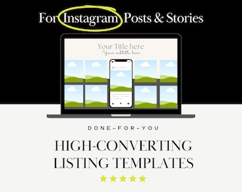 Etsy Instagram Posts & Stories Listing Template: Create Stunning Instagram Feeds and Sell IG Templates with Social Media Mockups