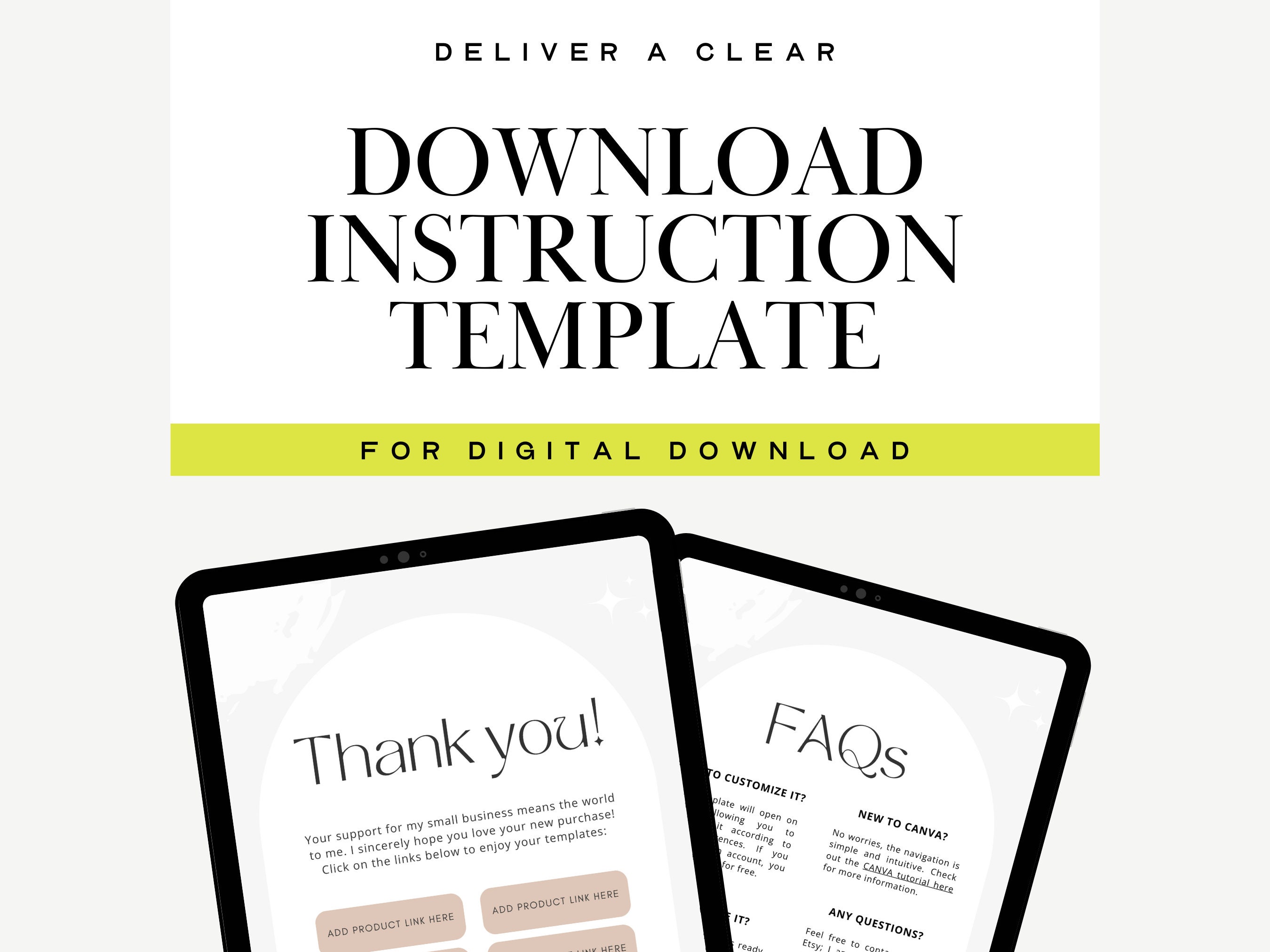 Digital Download Template for Etsy Sellers: Share Digital Product Digital Download Template for Etsy Sellers: Share Digital Product