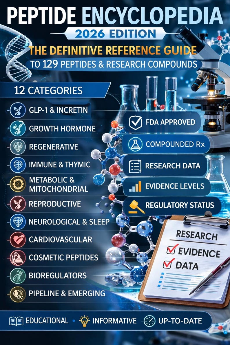 Peptide Handbook.pdf Peptide Encyclopedia 2026 Research Guide 129 Peptides GLP1 Growth ...