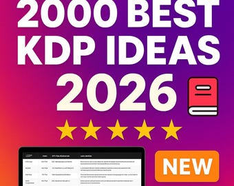 2000 KDP Low Content Book Ideas for 2026 (PDF eBook)