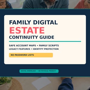 Guida alla pianificazione patrimoniale digitale in formato PDF, Continuità degli account online familiari, Manuale per la tutela dell'eredità digitale e dell'identità