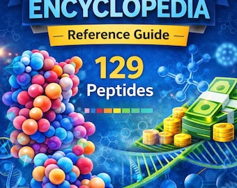 Peptide Encyclopedia 2026 Research Guide 129 Peptides GLP1 Growth Peptides Cosmetic Peptides Biohacking Science Reference Digital Download