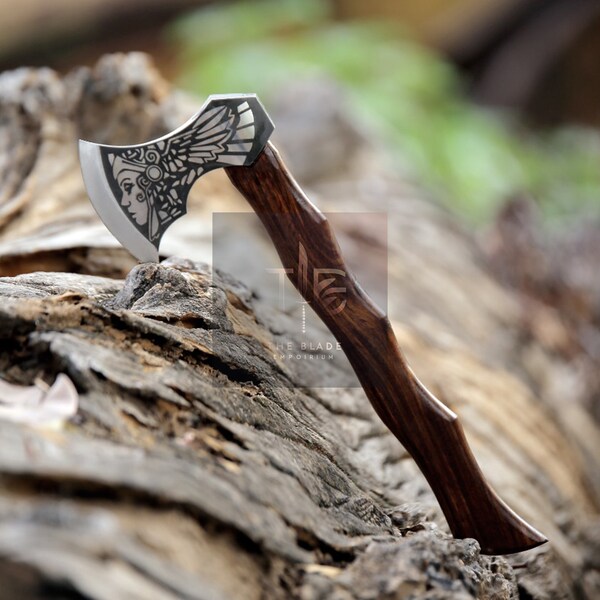 Handcrafted Unique Christmas Gift, Carbon Steel Viking Axe - A Norse Collectible and Battle-Ready Gift, Personalized