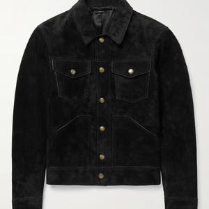 Blouson homme en cuir suédé noir élégant fabriqué à la main pour homme parfait Blousons aviateur de style vintage de qualité supérieure, cadeau pour lui