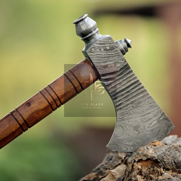 Functional Hand Forged Viking axe made with Carbon Steel, Gift for Men and Women with Personalized