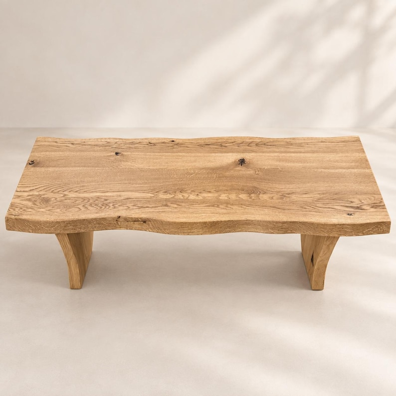 Solid Oak Live Edge Bench, 1100mm Wooden Dining Bench, Bespoke Hallway ...