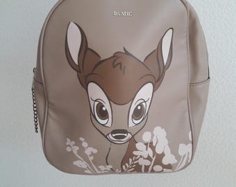 Pre-loved Disney Bambi kids Backpack in beige\brown PU