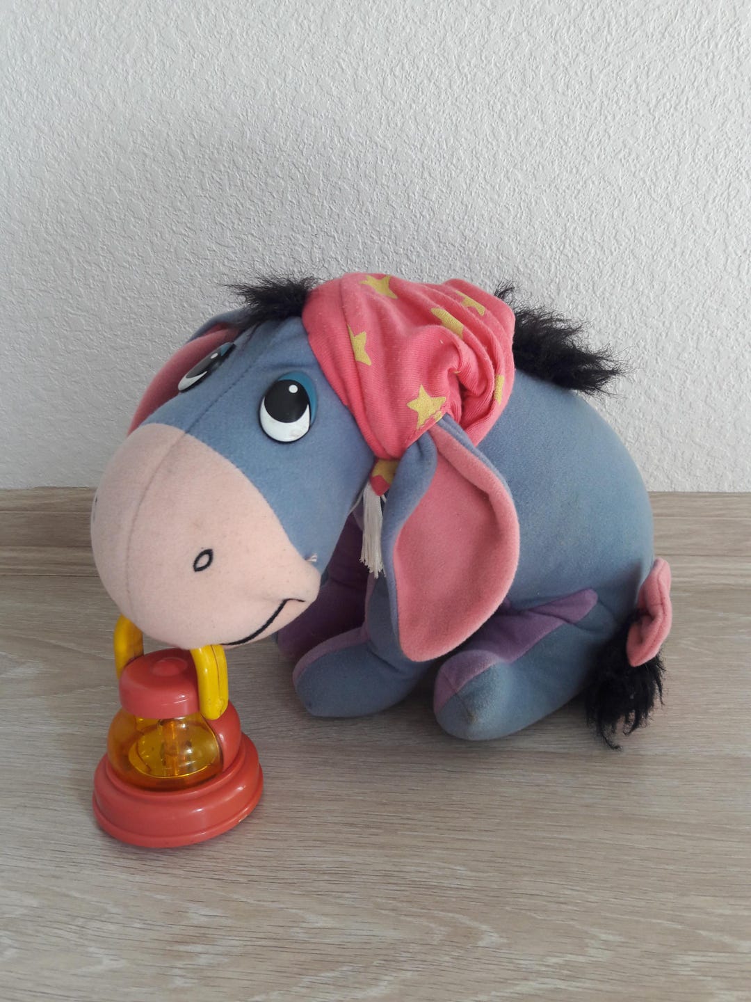 Vintage 1998 Plush Eeyore With Lantern Disney Mattel Winnie the