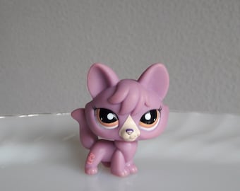 Vintage 2007 Hasbro Littlest Pet Shop Purple Fox #1536 Rare Authentic deco pet lps