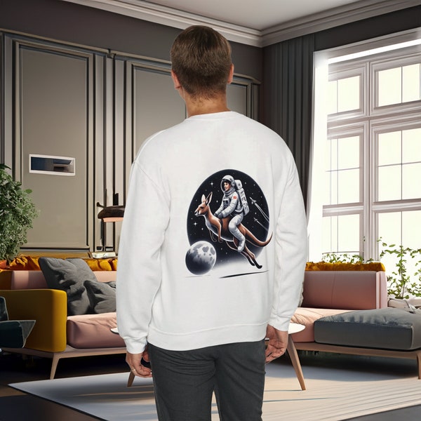 To The Moon Astronaut Kangaroo Sweatshirt | Cozy & Durable Space-Themed Crewneck