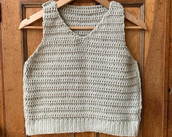 Handmade crochet sweater vest,