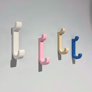 Colourful Minimalist Wall Hooks, High load capacity, Screw mounted