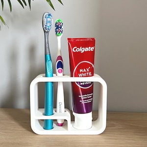 PLA-tandenborstel- en tandpastahouder, badkameropberger