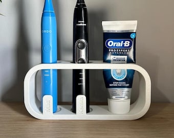 Personalised Electric toothbrush holder and Toothpaste Holder