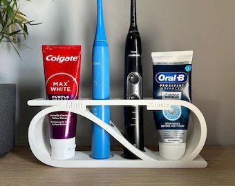 Personalised Electric Toothbrush and Toothpaste Holder