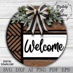 Boho geometrisch welkomstbord | Lasergesneden bestand | SVG-sjabloon | Deurhanger boerderij | Glowforge woondecoratie | Digitale download