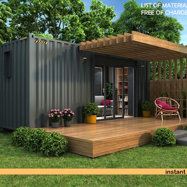 Engineering drawings of the shipping container house - T1