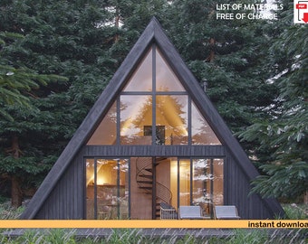 Tiny A-Frame Cabin DIY Plans - 28' x 30' Tiny Home