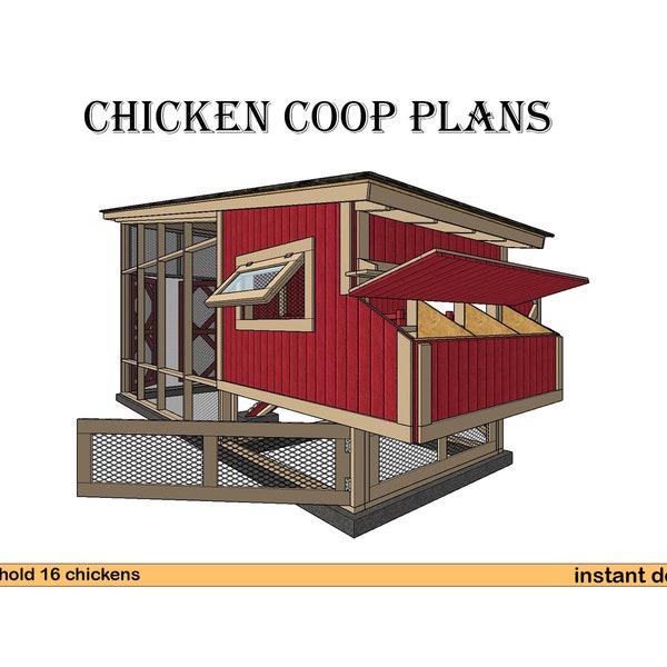 EFFICIENT Chicken Coop Plans | DIY Backyard Hen House | Large 20 Bird Free Range Design | Efficient Minimal Care Permaculture | New Pet