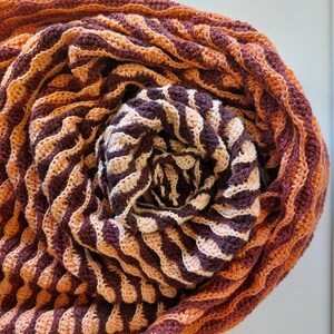 Sweet Almonds Shawl - Asymmetrical Wave Crochet Shawl Pattern PDF - Cotton Yarn - Advanced Beginner image 6