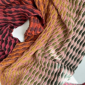 Sweet Almonds Shawl - Asymmetrical Wave Crochet Shawl Pattern PDF - Cotton Yarn - Advanced Beginner image 2