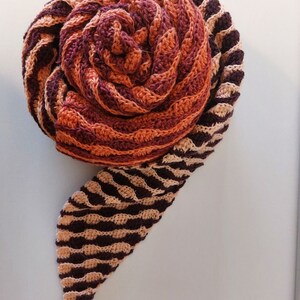 Sweet Almonds Shawl - Asymmetrical Wave Crochet Shawl Pattern PDF - Cotton Yarn - Advanced Beginner image 7