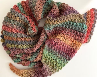 Buttercups Crochet Shawl Pattern – Asymmetrical Textured Petals (PDF Pattern)