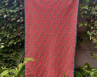 Love Is All Throw - Inset Mosaic Crochet Heart Throw Pattern PDF - Geometric Blanket - Beginner