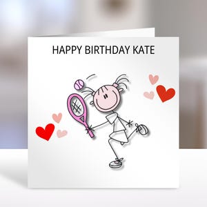 Tennis birthday card | Home Gift | tennis player Cards | Personalised Family Gift | humorous cards