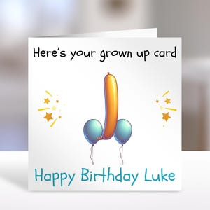 Sarcastic Birthday Card, Funny Adult Humor (Personalised Options)