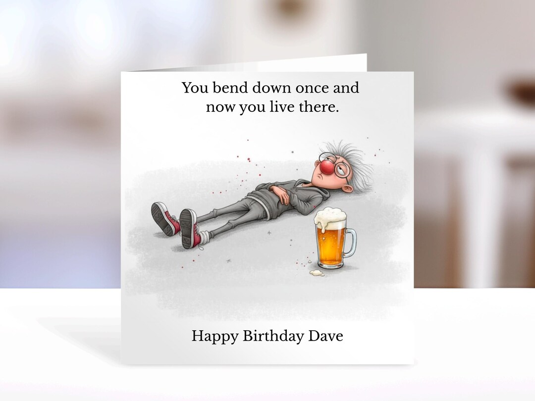 Funny Old Man Birthday Card – Humour Card for Him - Etsy