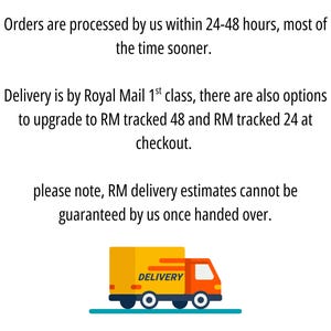 The image is a flat design with a delivery truck and text providing information about the delivery process.