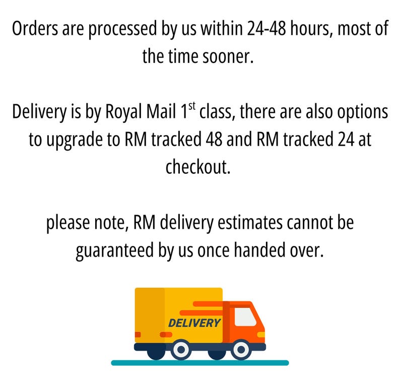 The image is a flat design with a delivery truck and text providing information about the delivery process.