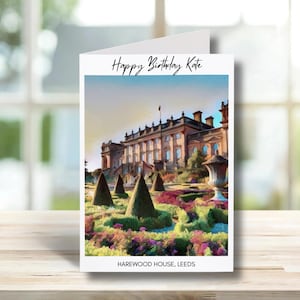 Harewood House Birthday Card: Traditional Sketch, Leeds
