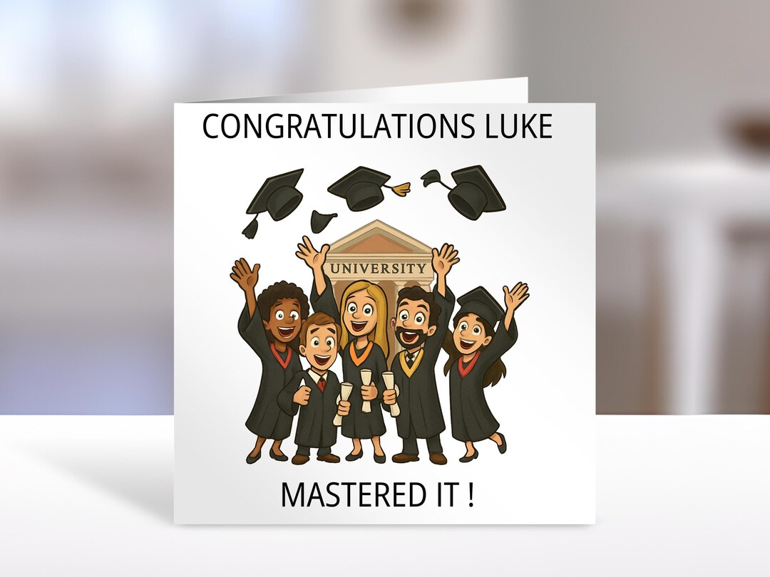 Personalised Graduation Card: University Degree, Academic Success - Etsy UK