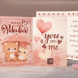 120 Biglietti Di San Valentino Con Buste E Adesivi - Set Vintage Cuore Lavagna E Orsacchiotto - 4